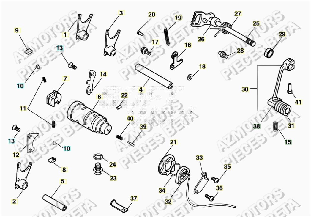 Selecteur De Vitesses AZMOTORS PiÃ¨ces ALP 200 [2016-2017]