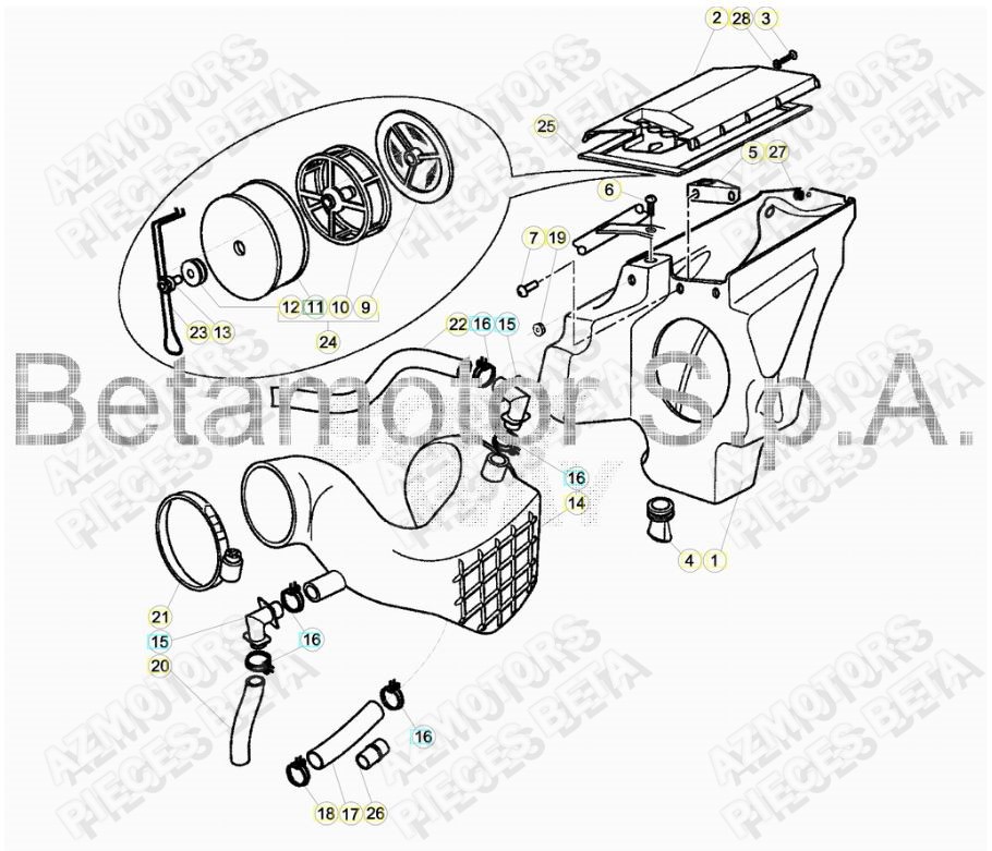 Filtre A Air AZMOTORS PiÃ¨ces ALP 200 [2018]