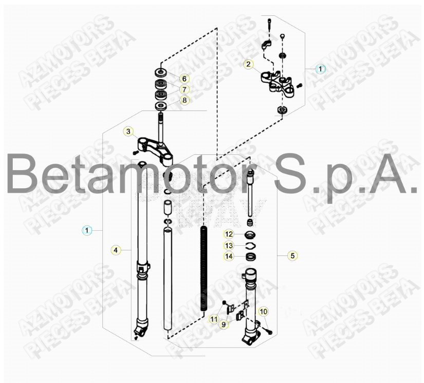 Fourche AZMOTORS PiÃ¨ces ALP 200 [2018]