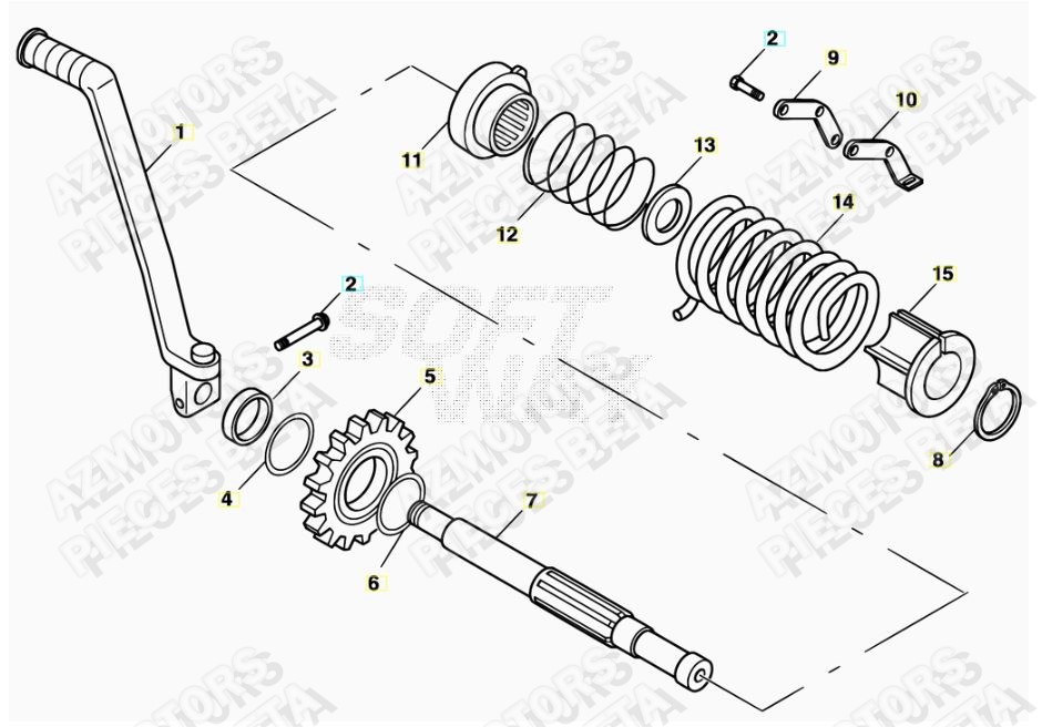 Kick Starter AZMOTORS PiÃ¨ces ALP 200 [2018]