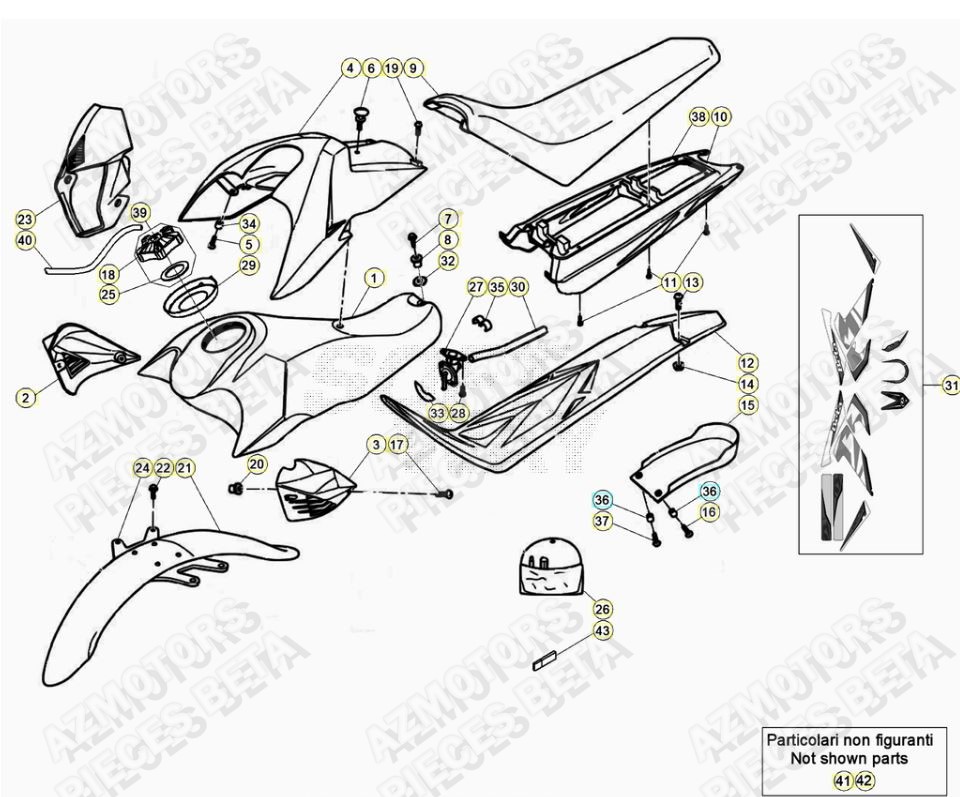 Carenage AZMOTORS PiÃ¨ces ALP 200 [2020]