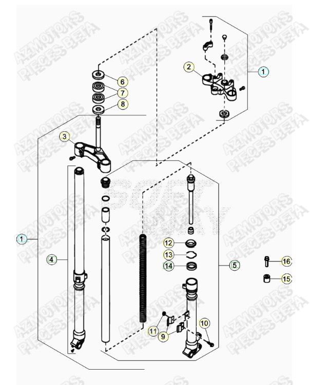 Fourche AZMOTORS PiÃ¨ces ALP 200 [2020]