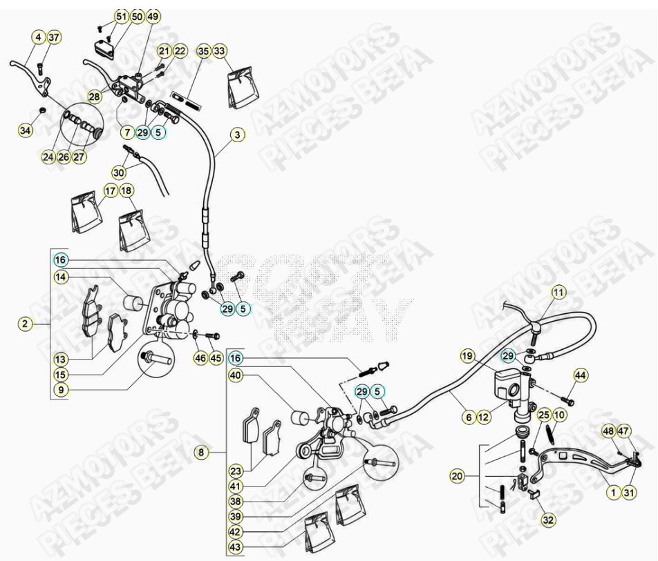 PASTILLES PINCE 25.03067/73 - BETA pour FREINS de BETA-ALP-200-20