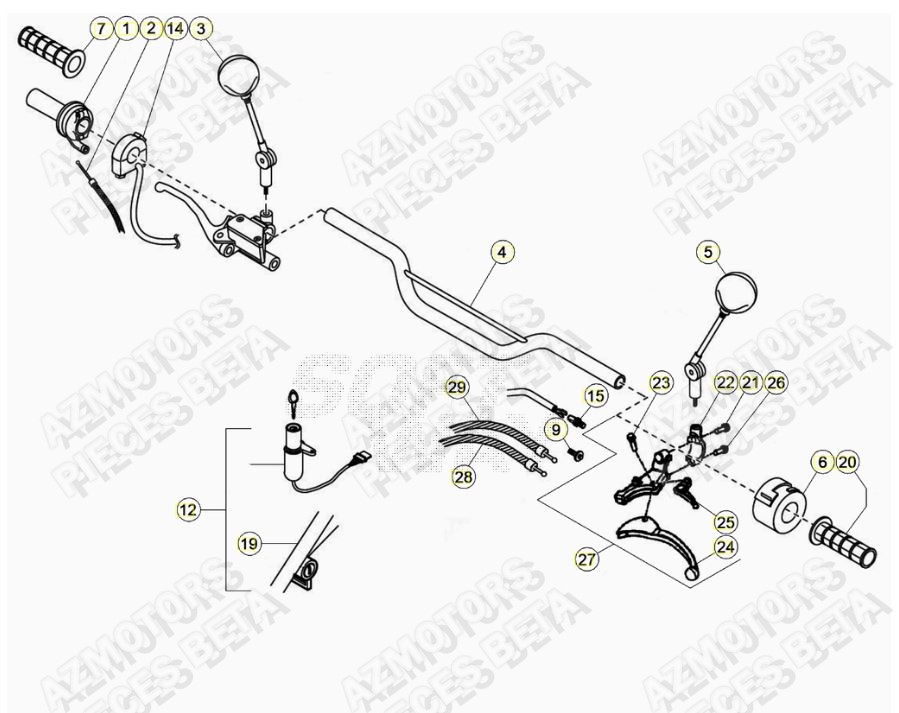 Guidon AZMOTORS PiÃ¨ces ALP 200 [2020]