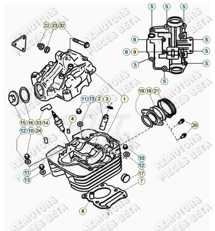 Culasse AZMOTORS PiÃ¨ces ALP 200 [2022-2023]