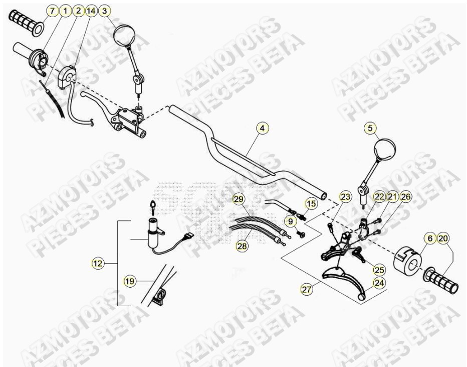 Guidon AZMOTORS PiÃ¨ces ALP 200 [2022-2023]