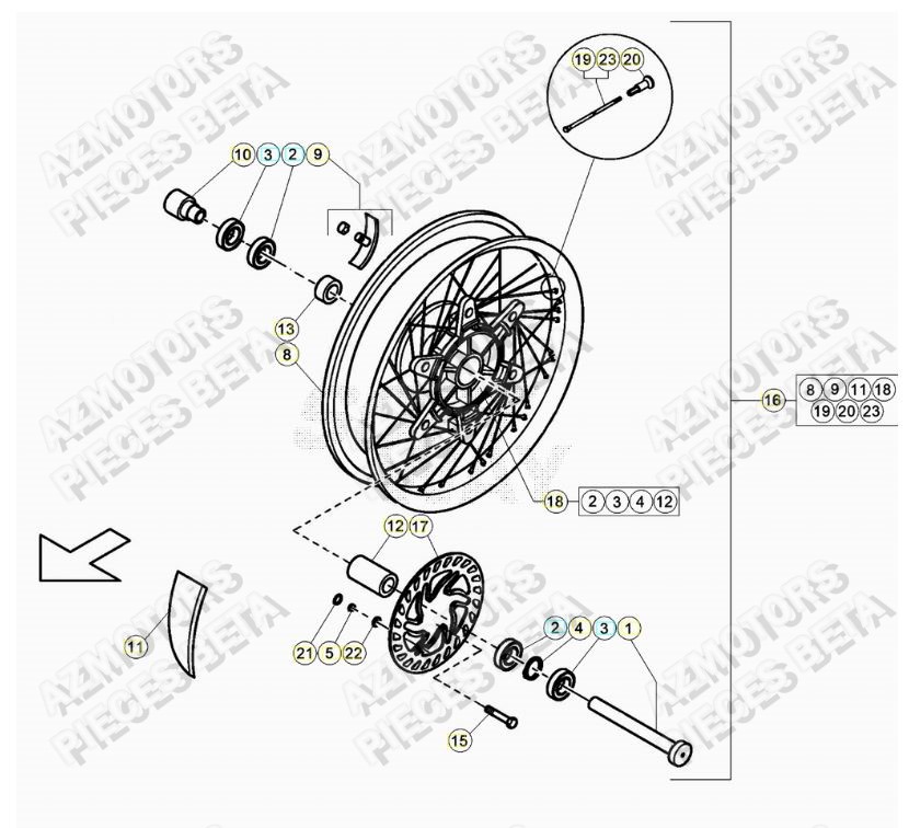 Roue Avant AZMOTORS PiÃ¨ces ALP 200 [2022-2023]