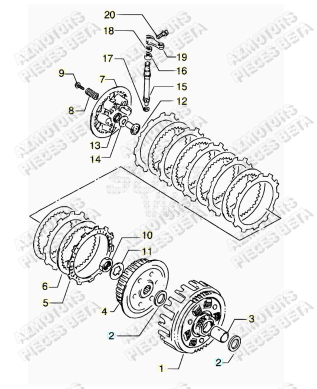 Embrayage AZMOTORS PiÃ¨ces ALP 4.0 350cc [2007-2013]