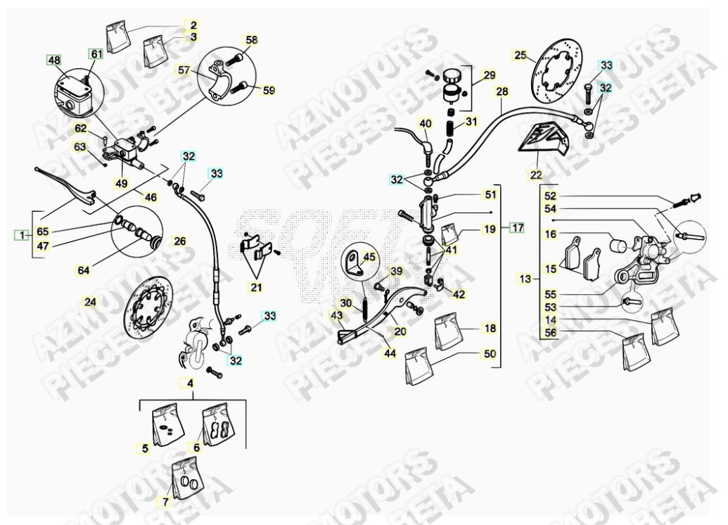 PASTILLES PINCE 25.03067/73 - BETA pour FREINS de BETA-ALP-350-07-13