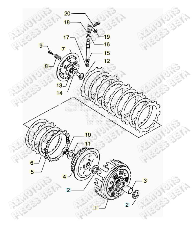 Embrayage AZMOTORS PiÃ¨ces ALP 4.0 350cc [2014-2015]
