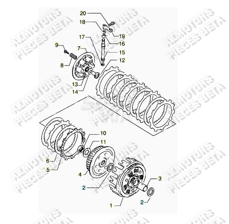 Embrayage AZMOTORS PiÃ¨ces ALP 4.0 350cc [2016-2017]