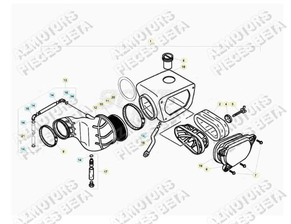 Filtre A Air AZMOTORS PiÃ¨ces ALP 4.0 350cc [2016-2017]