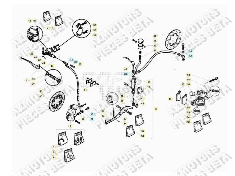 PASTILLES PINCE 25.03067/73 - BETA pour FREINS de BETA-ALP-350-16-17