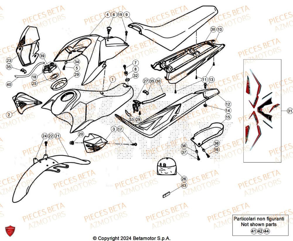 Carenages AZMOTORS PiÃ¨ces ALP 200 [2024]