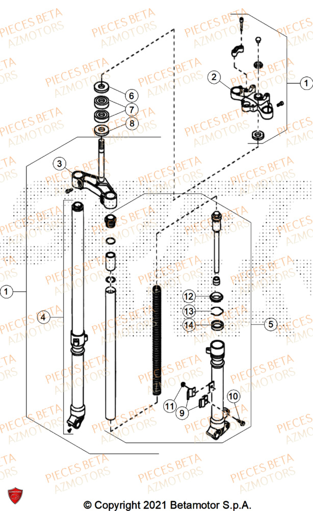 Fourche AZMOTORS PiÃ¨ces ALP 200 [2024]