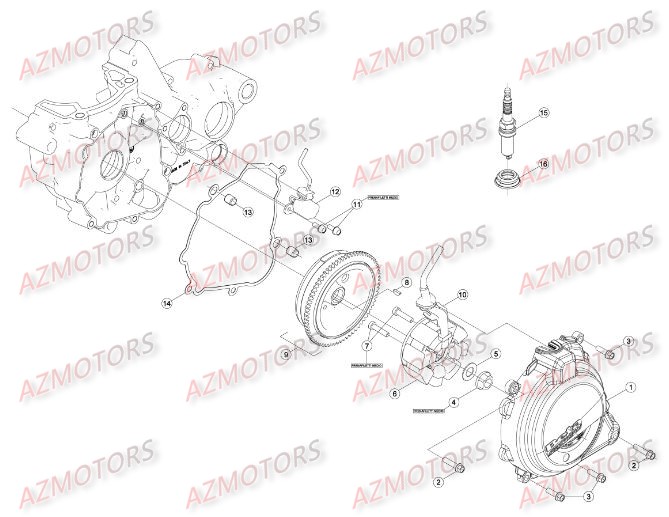 Allumage AZMOTORS PiÃ¨ces BETA RR XTRAINER 300 2T - (2015)