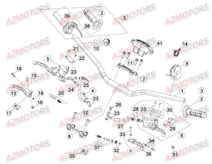 GUIDON RR 4T  07 - BETA pour COMMANDES GUIDON de BETA XTRAINER MY15
