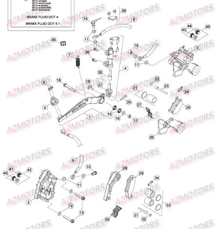 Freins AZMOTORS PiÃ¨ces BETA RR XTRAINER 300 2T - (2016)