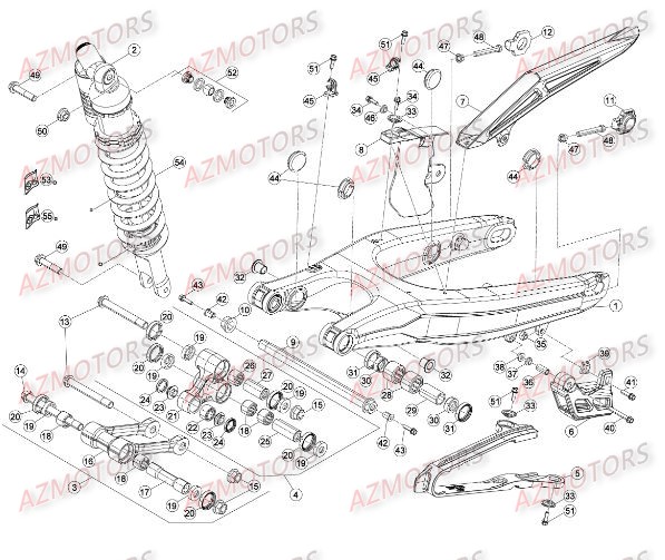 Suspension Arriere AZMOTORS PiÃ¨ces BETA RR XTRAINER 300 2T - (2016)