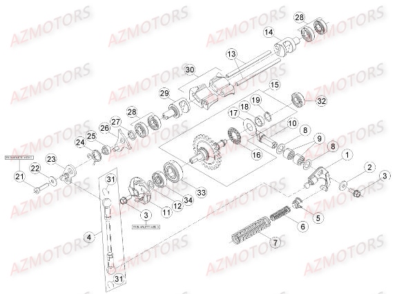 Systeme Refroidissement AZMOTORS PiÃ¨ces BETA RR XTRAINER 300 2T - (2017)