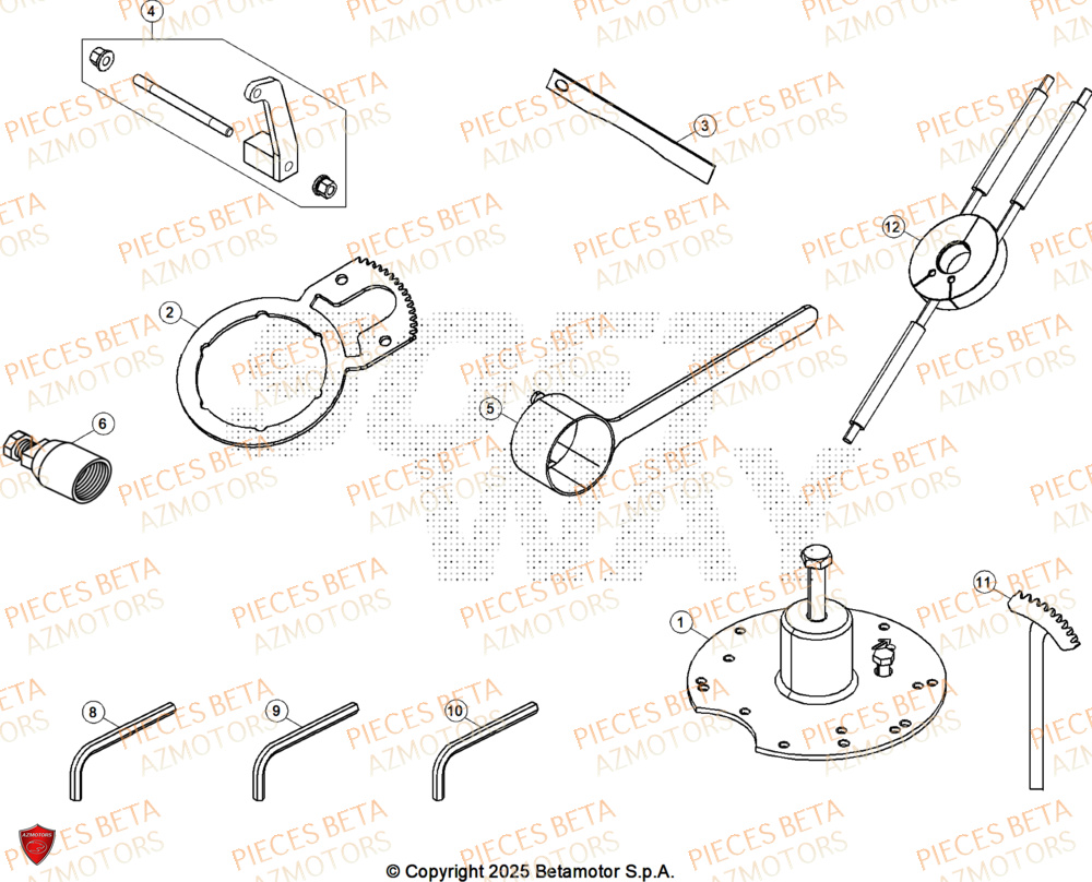 Outils AZMOTORS Pieces BETA CROSS RX 350 2T - (2026)