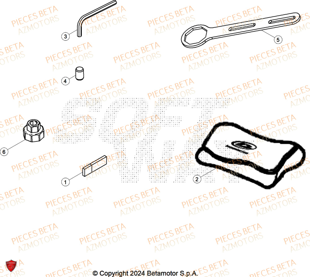 Outils AZMOTORS Pieces BETA CROSS RX 300 2T - (2025)