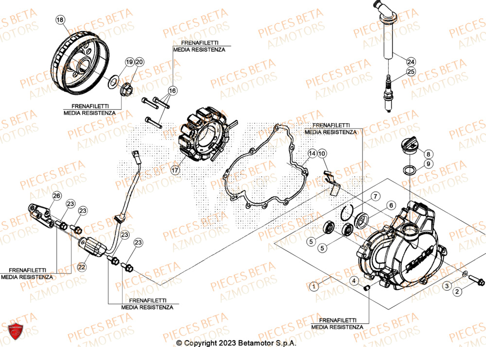 Allumage AZMOTORS Pieces BETA CROSS RX 450 4T - (2024)