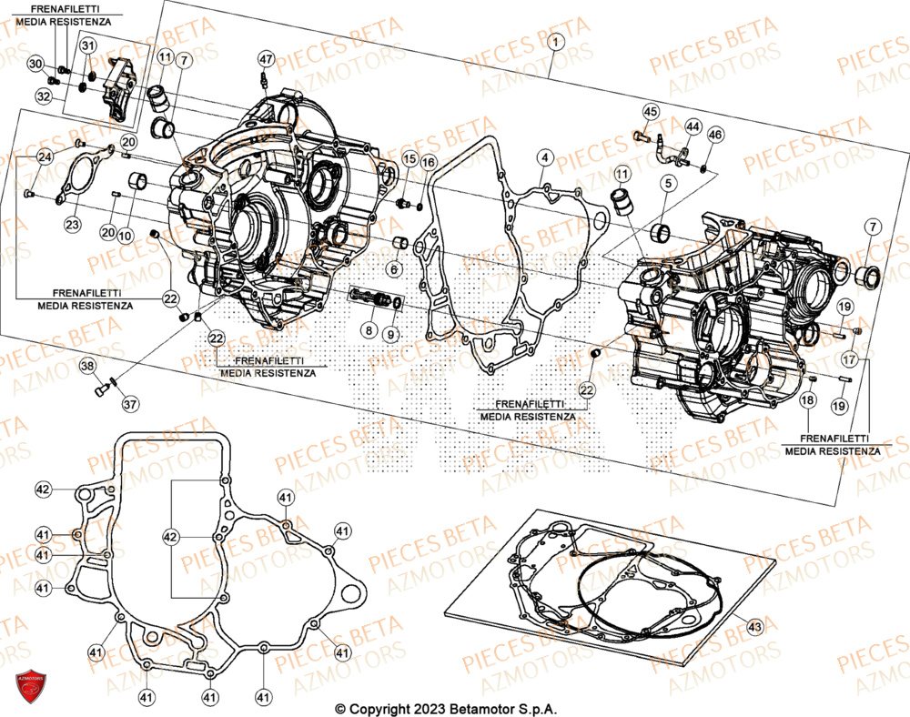 Carter AZMOTORS Pieces BETA CROSS RX 450 4T - (2024)