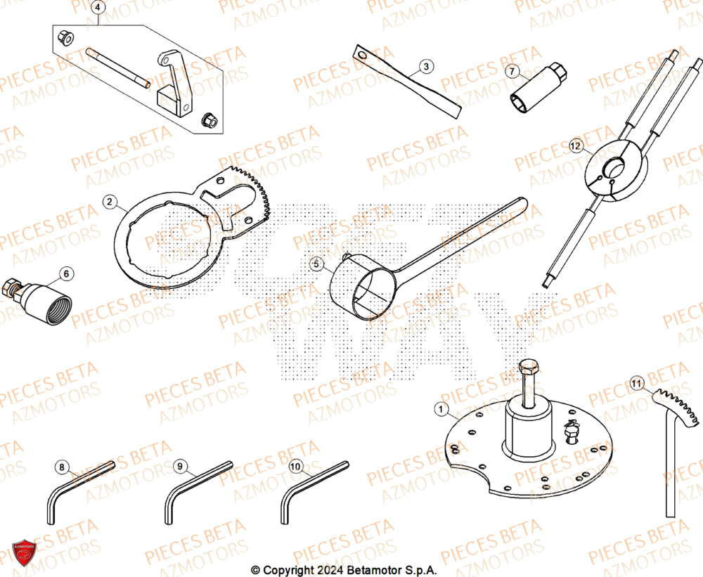 Outils AZMOTORS Pieces BETA ENDURO RR 300 2T RACE - (2026)