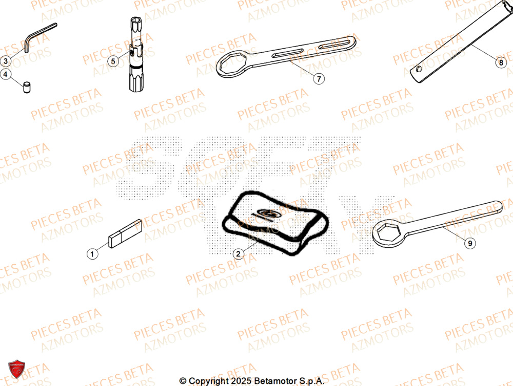 Manuel AZMOTORS Pieces BETA ENDURO RR 350 4T X-PRO - (2026)