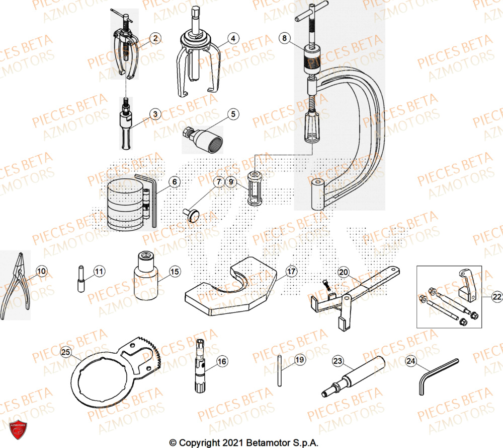 Outils AZMOTORS Pieces BETA ENDURO RR 390 4T RACE (2026)
