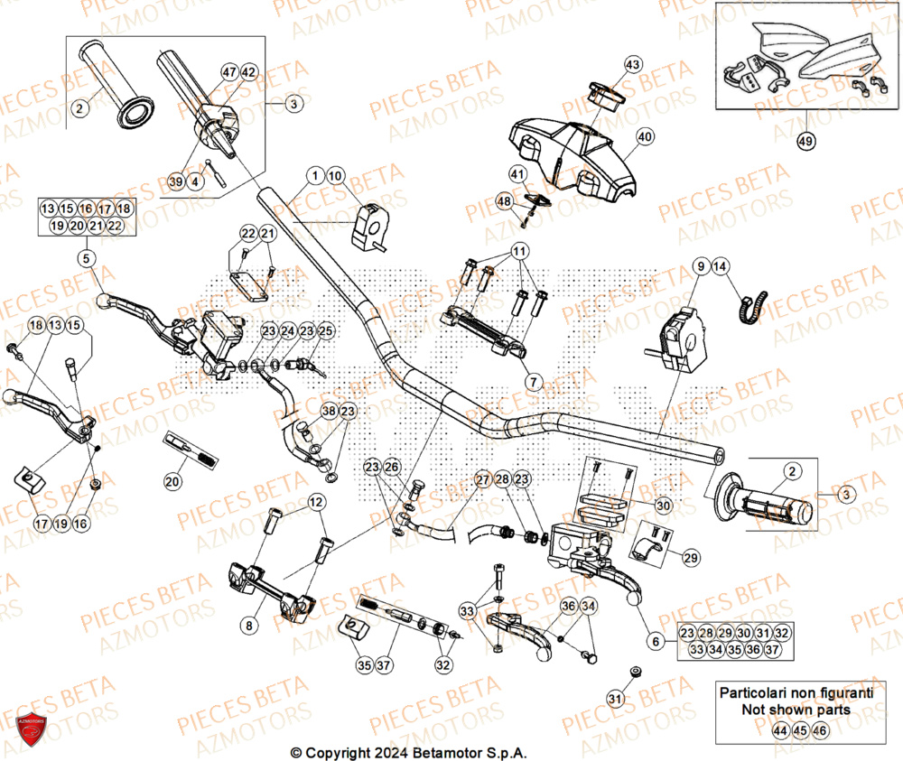 Guidon AZMOTORS Pieces BETA ENDURO RR 430 4T RACE (2026)
