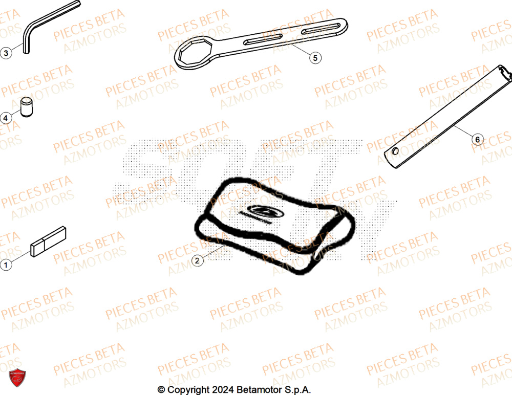 Outils AZMOTORS Pieces BETA ENDURO RR 300 2T X-PRO - (2025)
