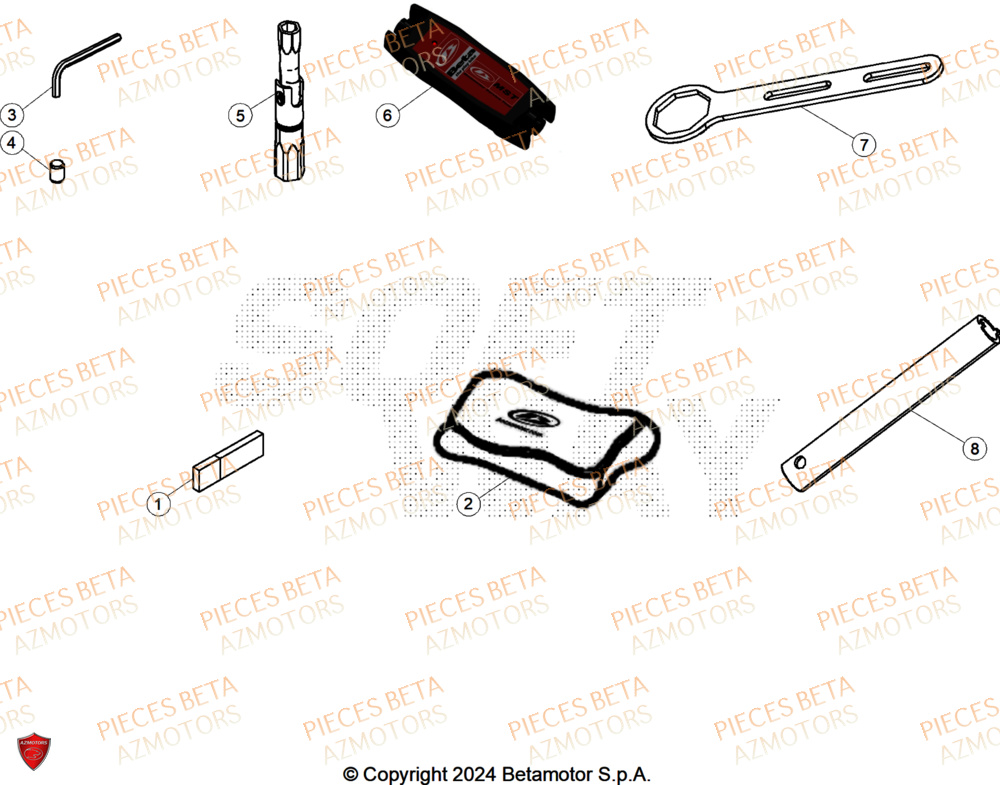 Outils AZMOTORS Pieces BETA ENDURO RR 350 4T X-PRO/EURO5+ - (2025)