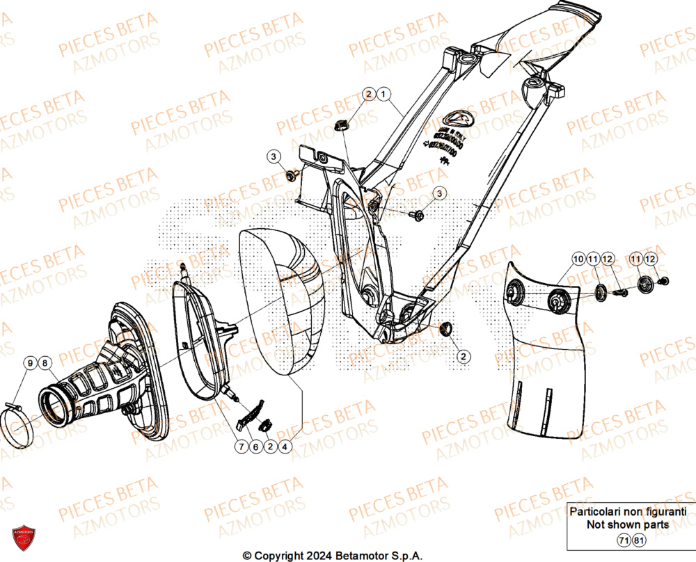 Filtre A Air AZMOTORS Pieces BETA ENDURO RR 430 4T RACE/EURO 5+ - (2025)
