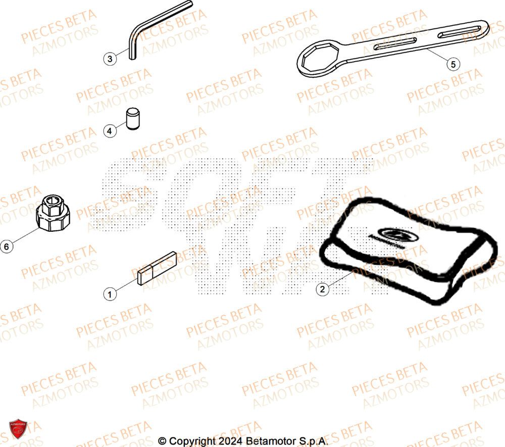 Trousse A Outils AZMOTORS Pieces BETA ENDURO RR 300 2T RACING - (2024)