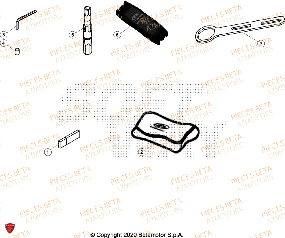 Trousse A Outils AZMOTORS Pieces BETA ENDURO RR 390 4T - (2024)