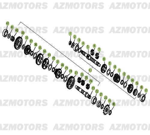 Boite A Vitesses AZMOTORS PiÃ¨ces BETA EVO-125cc 2T - [2012]