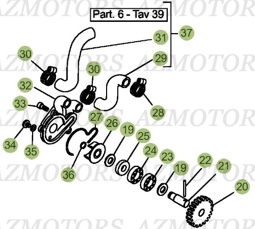 Circuit De Lubrification AZMOTORS PiÃ¨ces BETA EVO-125cc 2T - [2012]