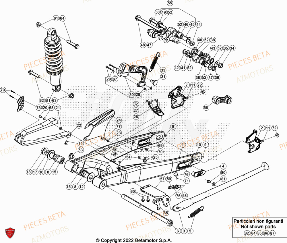 Bras Oscillant AZMOTORS Pièces BETA EVO 125 2T - [2023]