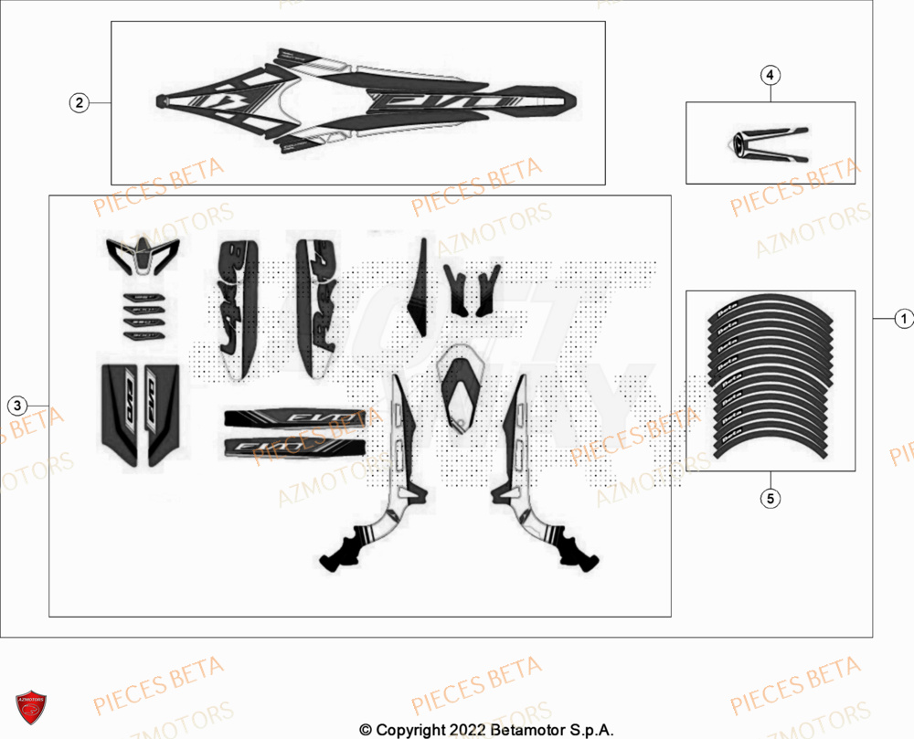 Decors AZMOTORS Pièces BETA EVO 125 2T - [2023]