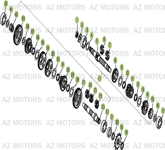 Boite A Vitesses AZMOTORS PiÃ¨ces BETA EVO-200 2T - [2013]