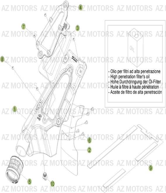 Boitier Du Filtre AZMOTORS PiÃ¨ces BETA EVO-200 2T - [2013]