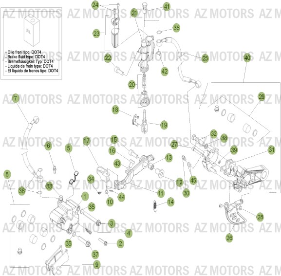 Freins AZMOTORS PiÃ¨ces BETA EVO-200 2T - [2013]