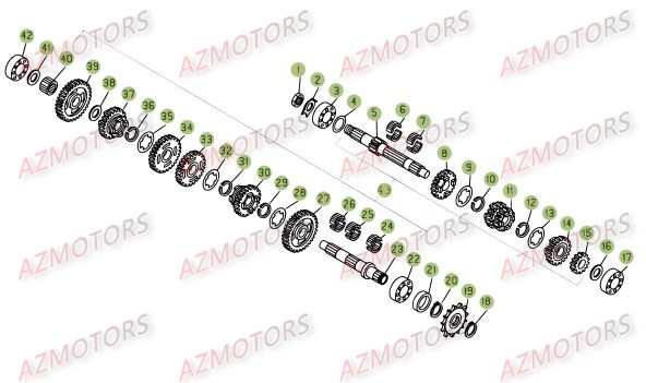 Boite A Vitesses AZMOTORS PiÃ¨ces BETA EVO-200 2T - [2015]