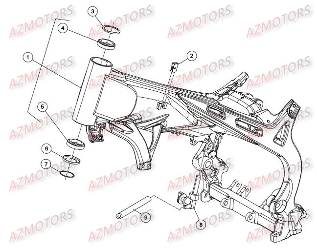 Chassis AZMOTORS PiÃ¨ces BETA EVO-200 2T - [2015]