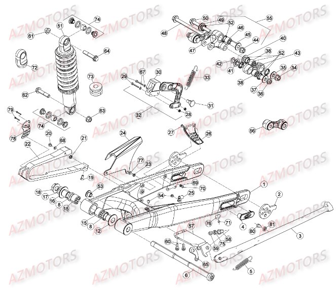 Bras Oscillant AZMOTORS PiÃ¨ces BETA EVO-200 2T - [2016]