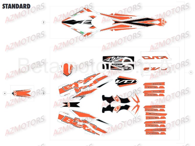 Decors AZMOTORS PiÃ¨ces BETA EVO-200 2T - [2016]