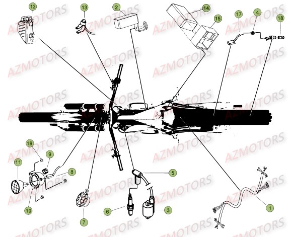 Equipement Electrique AZMOTORS PiÃ¨ces BETA EVO-200 2T - [2016]