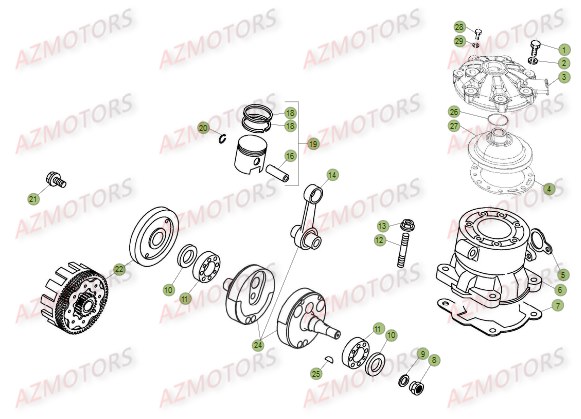 Vilebrequin AZMOTORS PiÃ¨ces BETA EVO-200 2T - [2016]